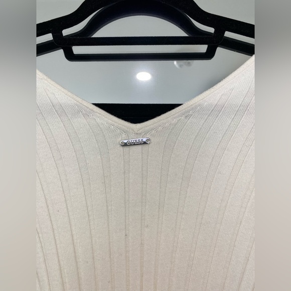 White Guess Sweater dress with sleeves - Picture 2 of 5